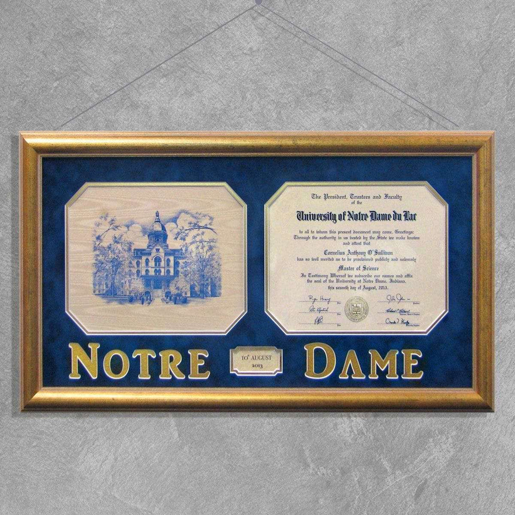Notre Dame University Masters Degree for a Killarney man - The Quality Framing Company & Imaging Services