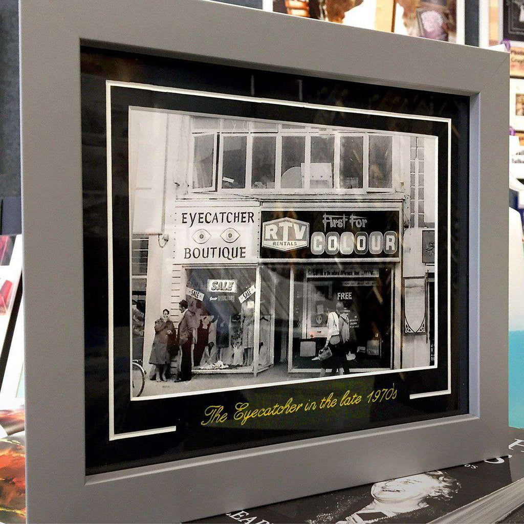 Old B&W framed with gold scrpt on mount - The Quality Framing Company & Imaging Services