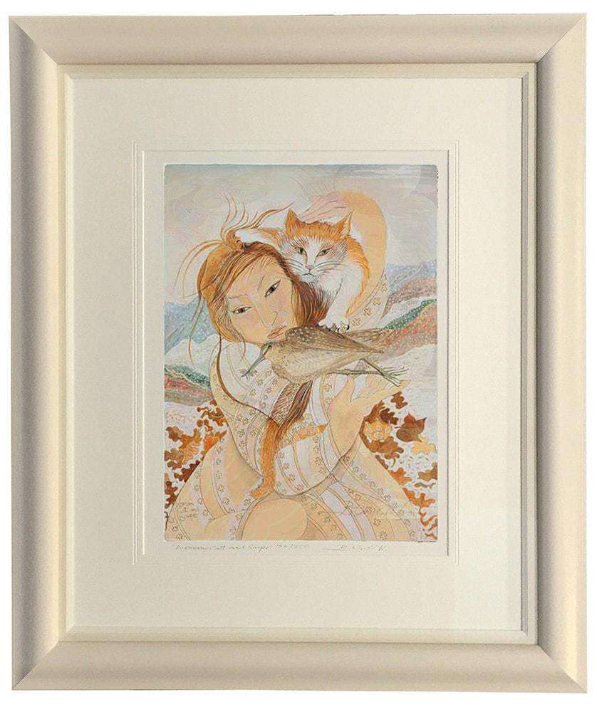 Woman & Snipe by Pauline Bewick - The Quality Framing Company & Imaging Services