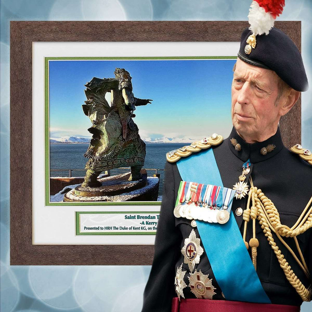 Framed Print of The Navigator presented to the Duke of Kent by the RLNI - The Quality Framing Company & Imaging Services