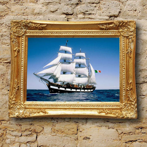 The Jeanie Johnston on her Maiden Voyage off the Azores in a Swept Gold - The Quality Framing Company & Imaging Services