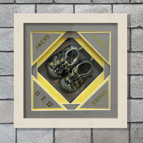 A Unique Mount Design for a Young Fellow's First Boots - The Quality Framing Company & Imaging Services