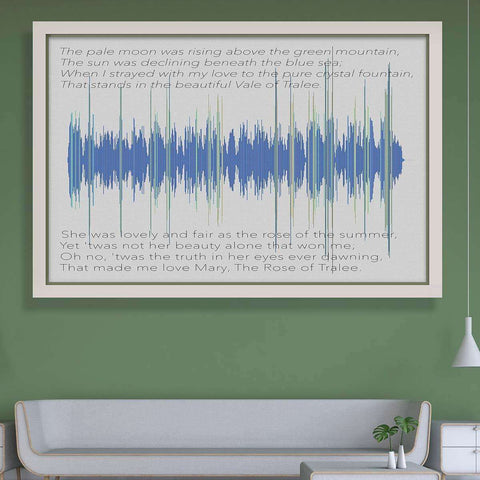 The Rose of Tralee Soundwave- custom made Soundwave Art for your interior - The Quality Framing Company & Imaging Services